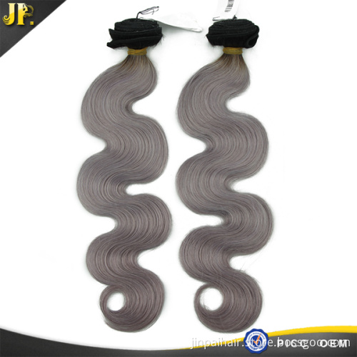 Popular hair type of peruvian ombre color body wave 100% human hair weft